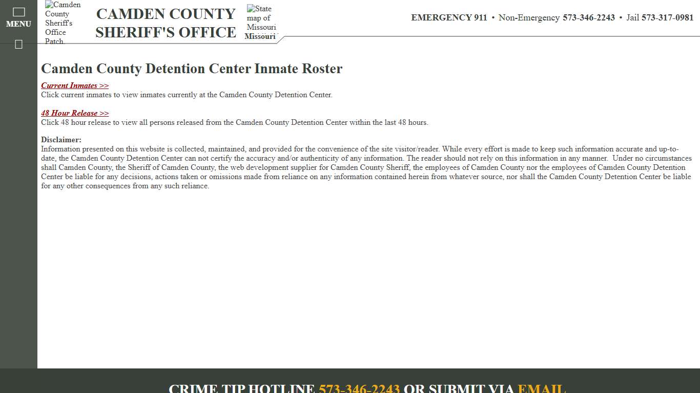 Roster Choose - Camden County Missouri Sheriff's Office